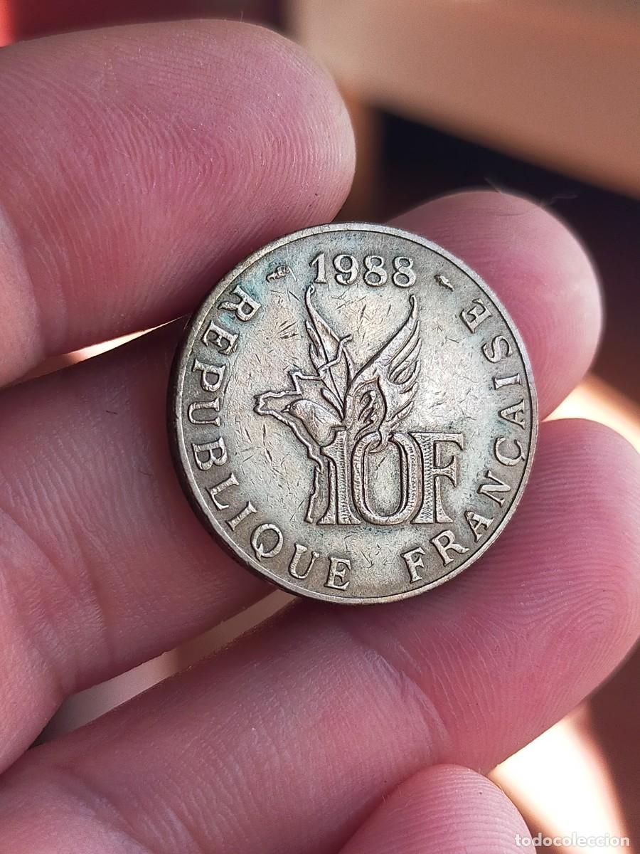 Monedas antiguas de Europa: MONEDA DE 10 DIEZ FRANCOS FRANCS FRANCIA 1988 BUENA CONSERVACION 1888 1918 ROLAND GARROS