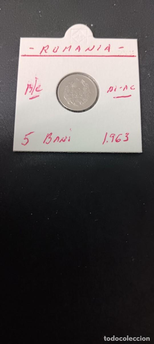 Monedas antiguas de Europa: RUMANIA 5 BANI 1963 BC KM=89 (NIQUEL-ACERO)