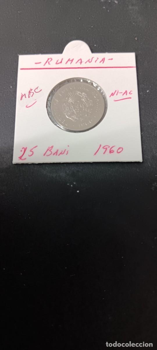 Monedas antiguas de Europa: RUMANIA 25 BANI 1960 MBC KM=88 (NIQUEL-ACERO)