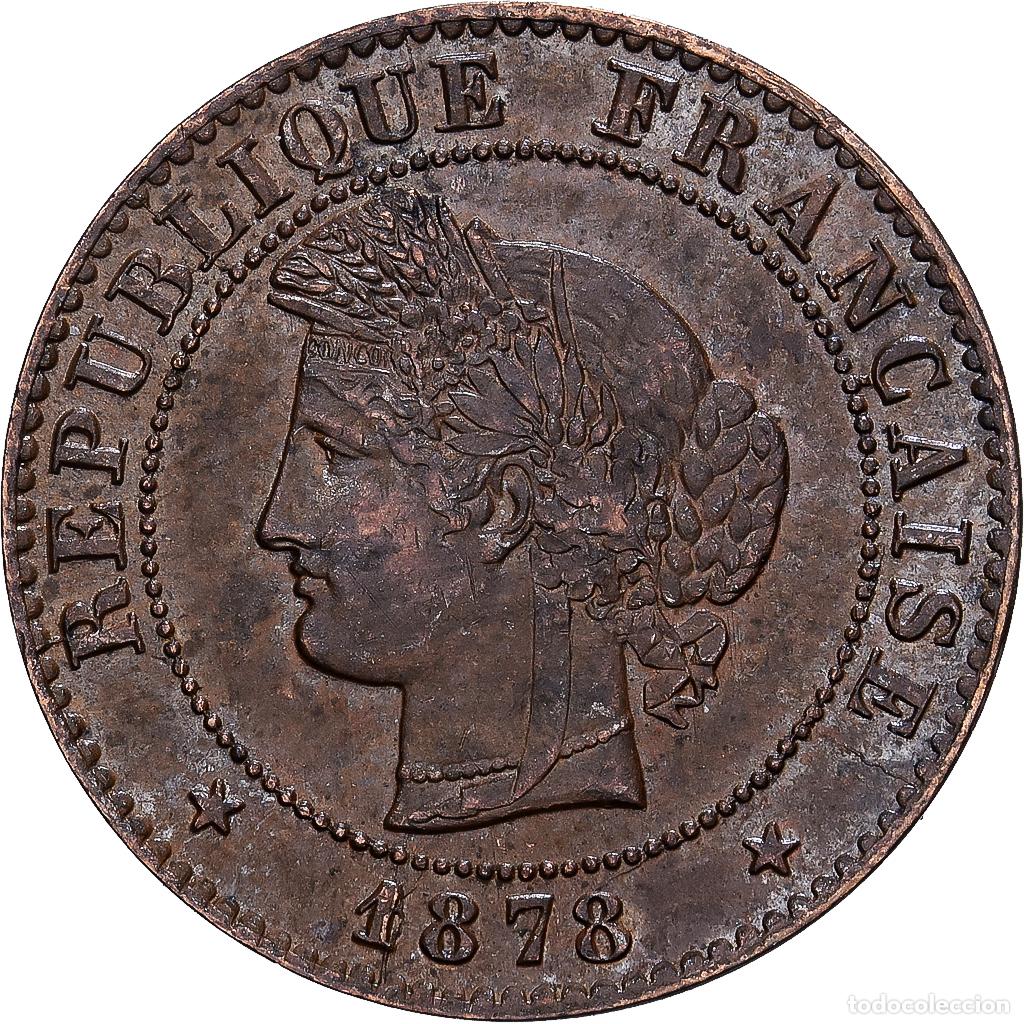 Monedas antiguas de Europa: [#1530486] Francia, 1 Centime, C&eacute;r&egrave;s, 1878, Paris, Bronce, MBC, Gadoury:88
