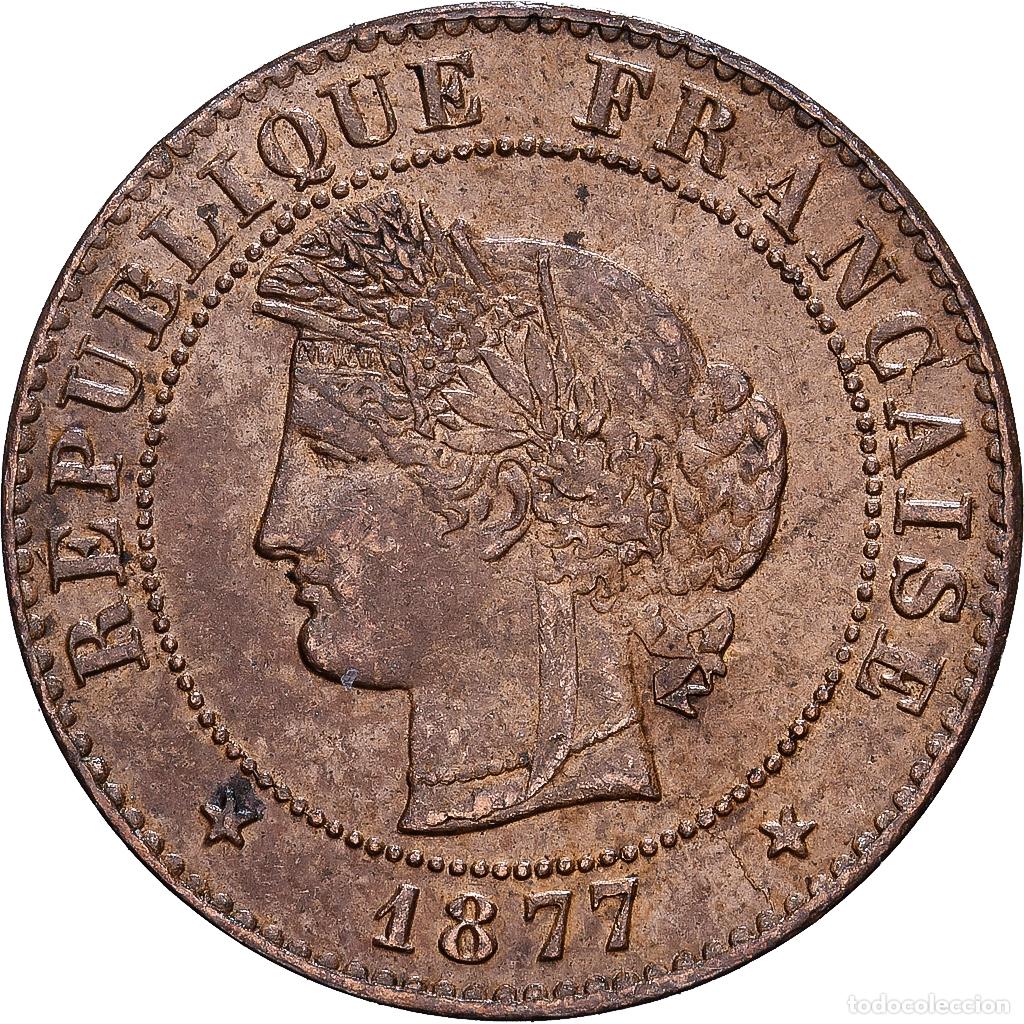Monedas antiguas de Europa: [#1530488] Francia, 1 Centime, C&eacute;r&egrave;s, 1877, Paris, Bronce, MBC, Gadoury:88