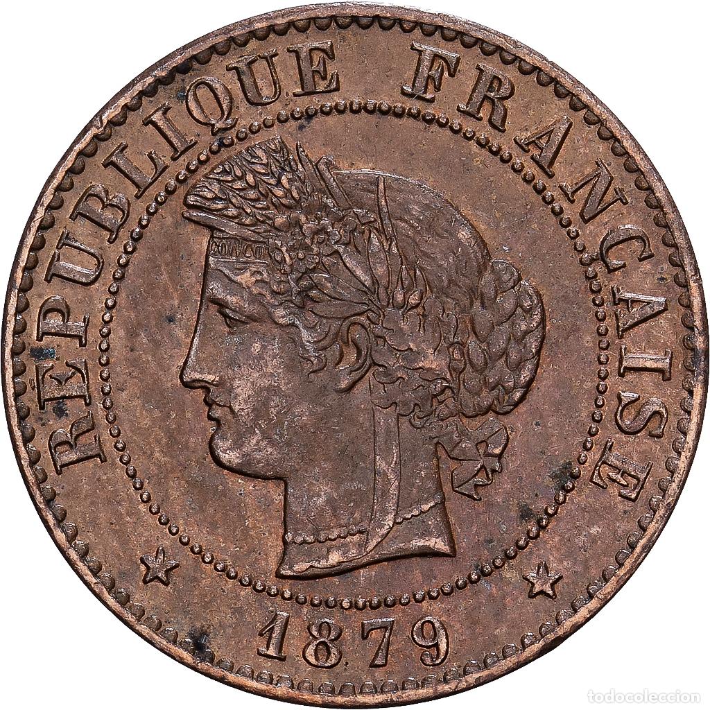 Monedas antiguas de Europa: [#1530484] Francia, 1 Centime, C&eacute;r&egrave;s, 1879, Paris, Bronce, MBC, Gadoury:88