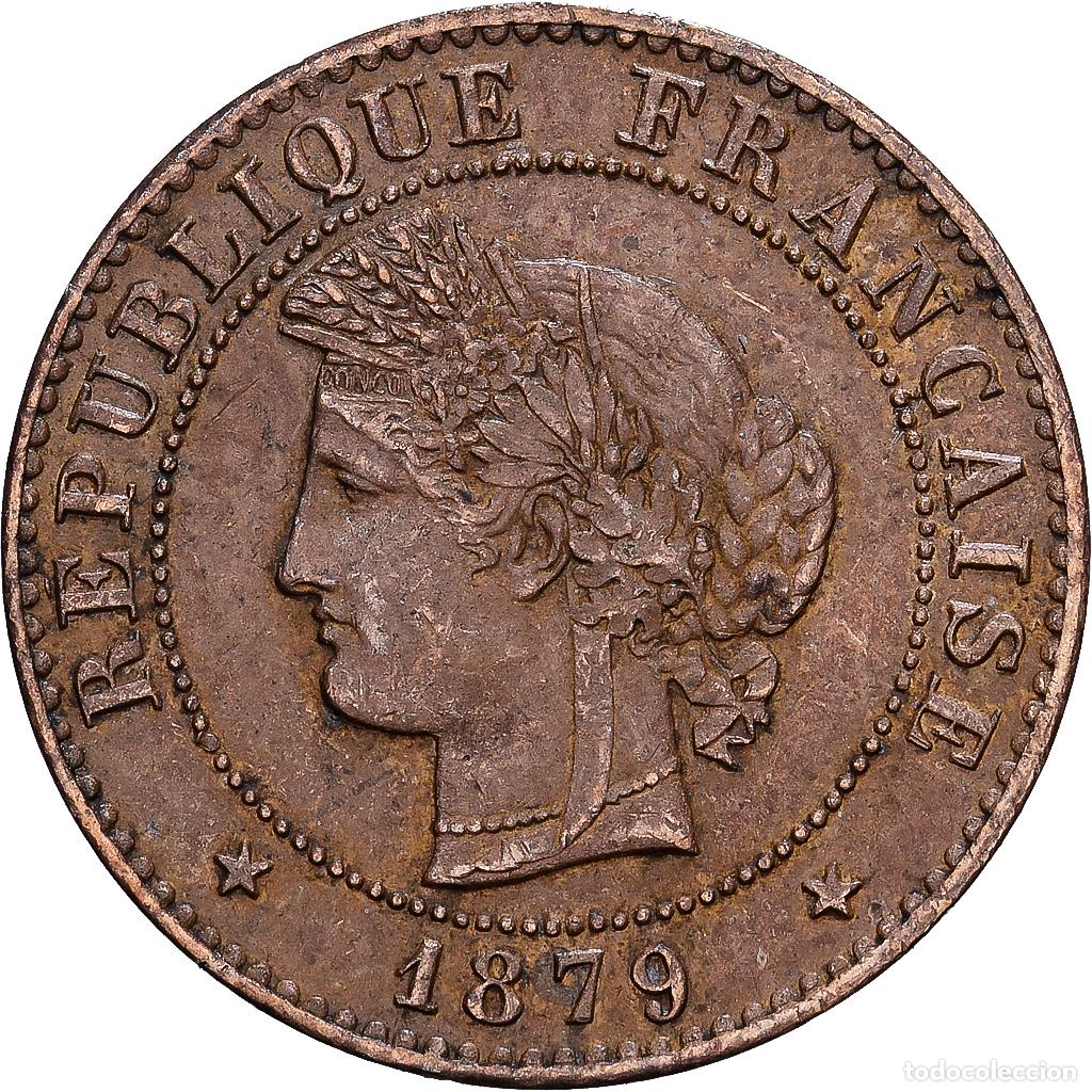 Monedas antiguas de Europa: [#1530485] Francia, 1 Centime, C&eacute;r&egrave;s, 1879, Paris, Bronce, BC+, Gadoury:88