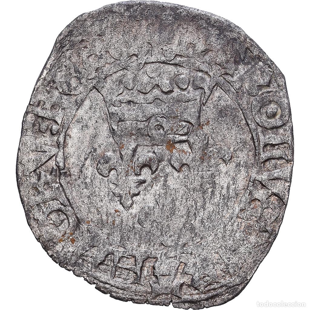 Monedas antiguas de Europa: [#139731] Francia, Charles VI, Gros dit &rdquo;Florette&rdquo;, 1420-1421, Plata, BC+, Duplessy:387
