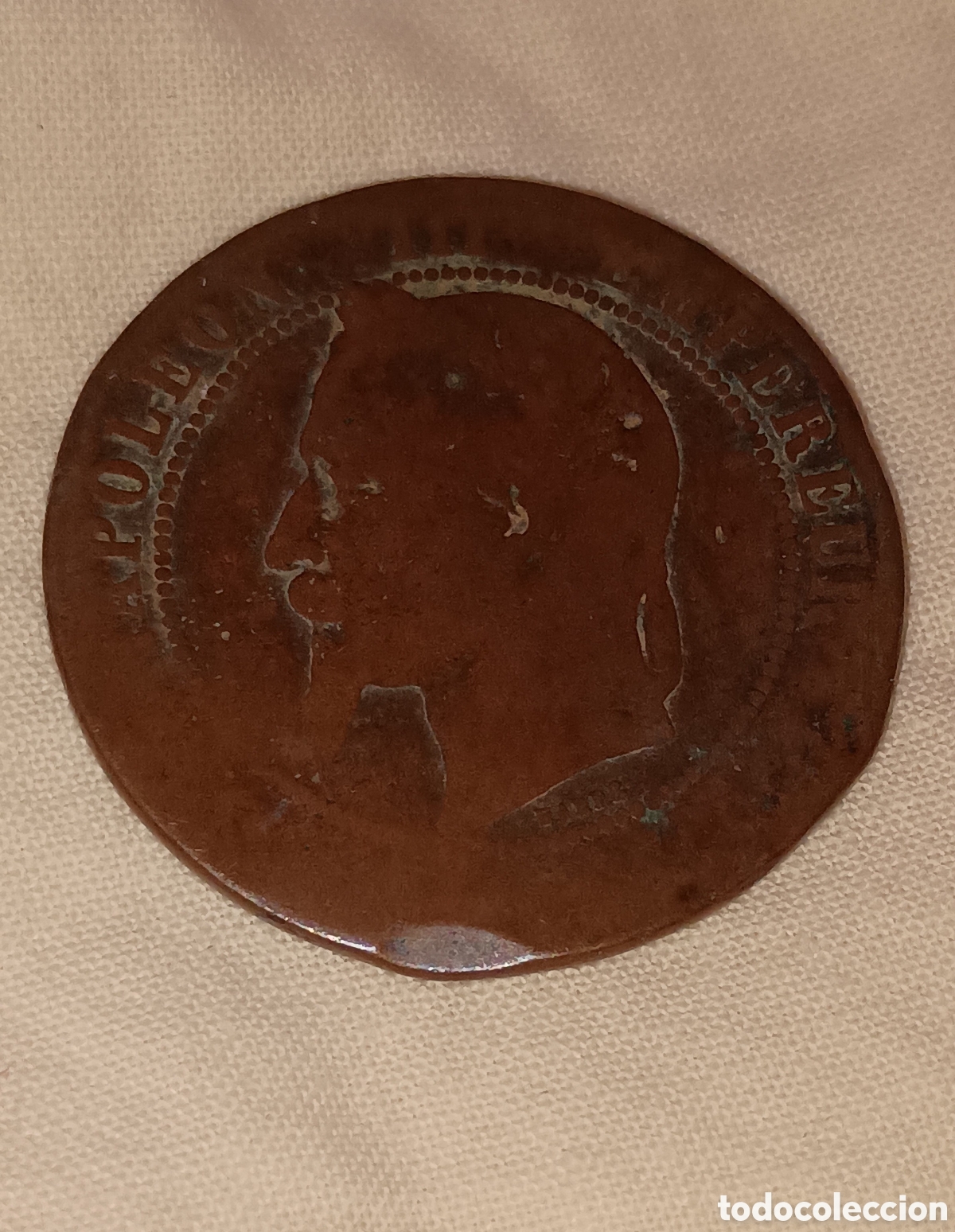Monedas antiguas de Europa: FRANCIA - NAPOLE&Oacute;N III - 5 C&Eacute;NTIMOS - ANTIGUA MONEDA ORIGINAL