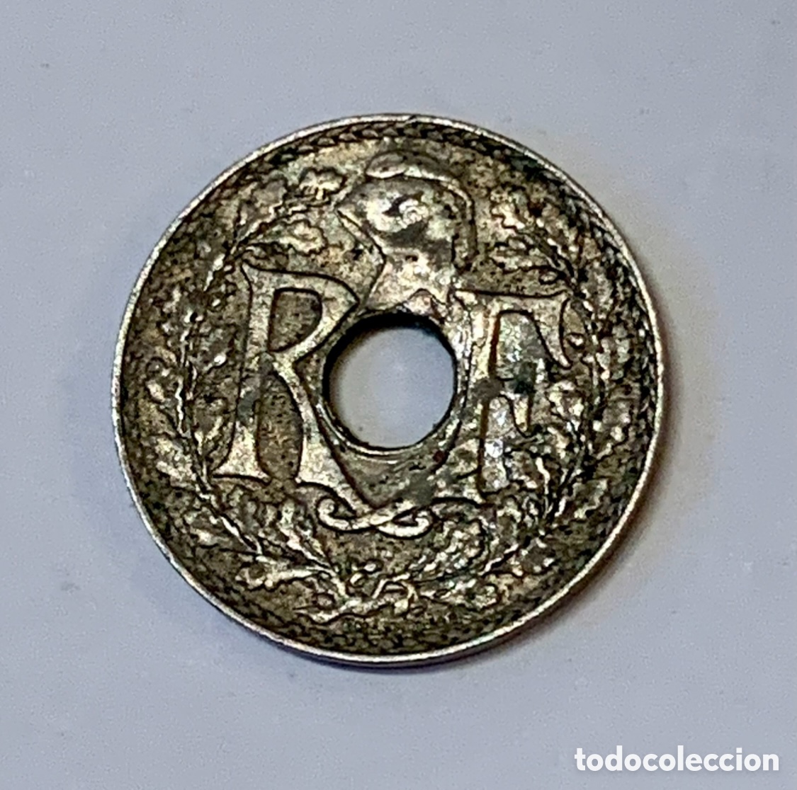Monedas antiguas de Europa: Moneda. Republique Francoise. Lagriffoul. 10 Cmes. 1919.