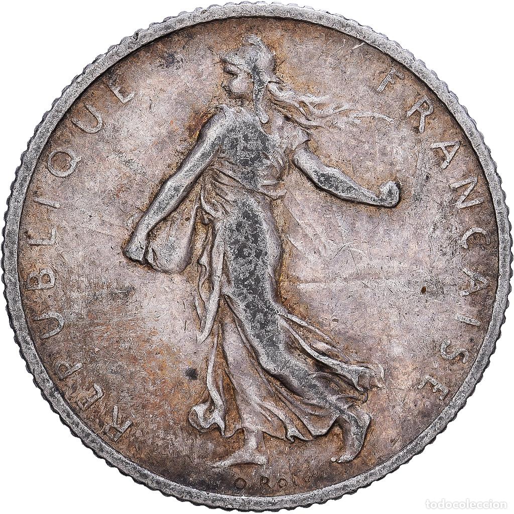 Monedas antiguas de Europa: [#1530525] Francia, Franc, Semeuse, 1912, Paris, Plata, MBC, KM:844.1