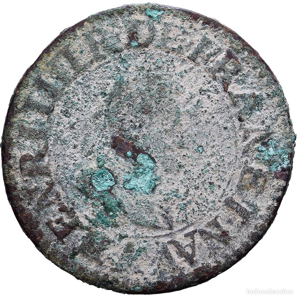 Monedas antiguas de Europa: [#1530539] Francia, Louis XIII, Double Tournois, 1609, Paris, Cobre, BC, Gadoury:5