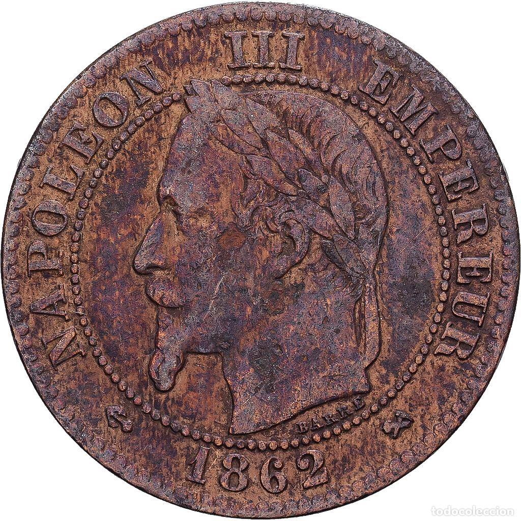 Monedas antiguas de Europa: [#1530535] Francia, 2 Centimes, 1862, Bordeaux, Bronce, BC+, KM:796.6