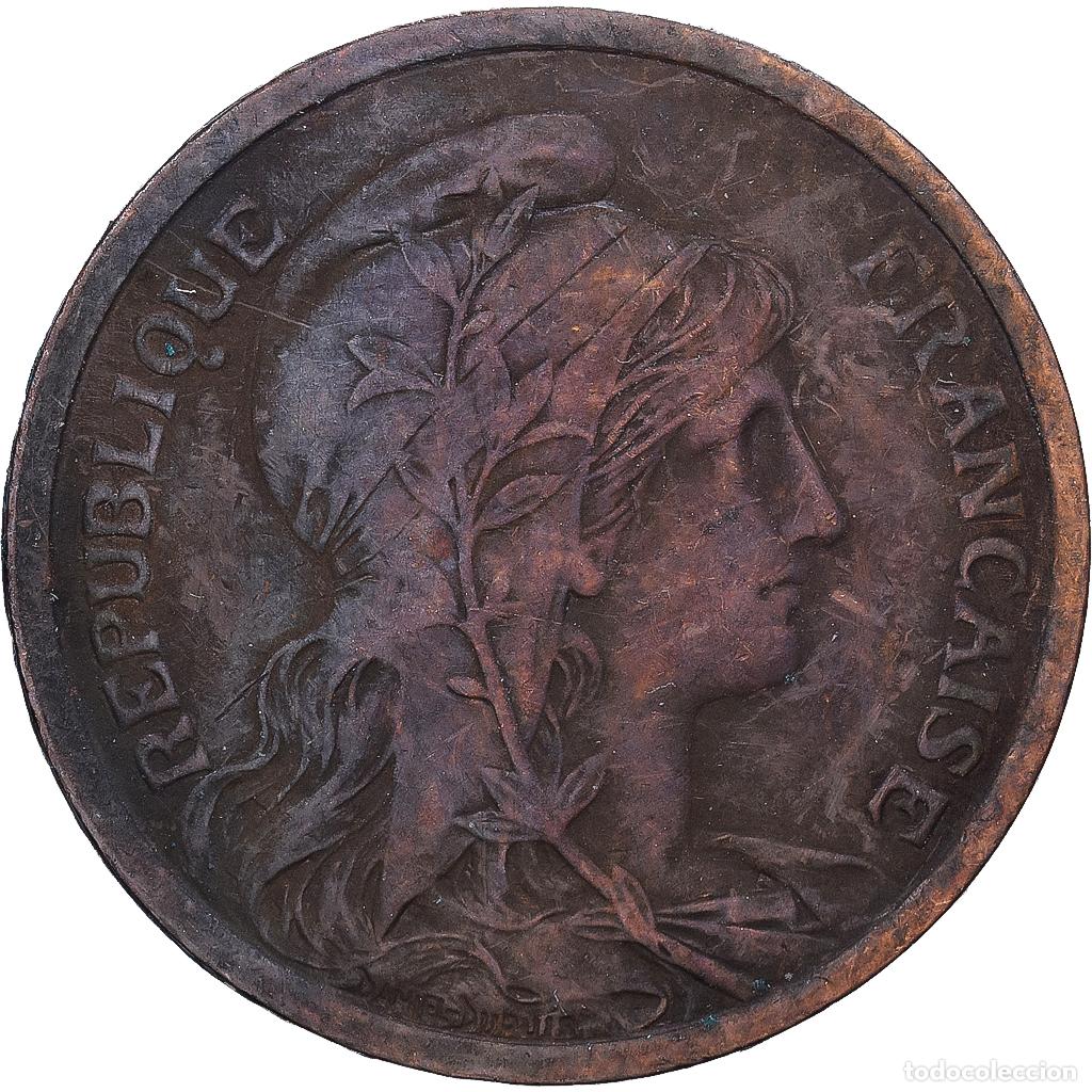 Monedas antiguas de Europa: [#1530546] Francia, 2 Centimes, Dupuis, 1908, Paris, Bronce, MBC, Gadoury:107, KM:841