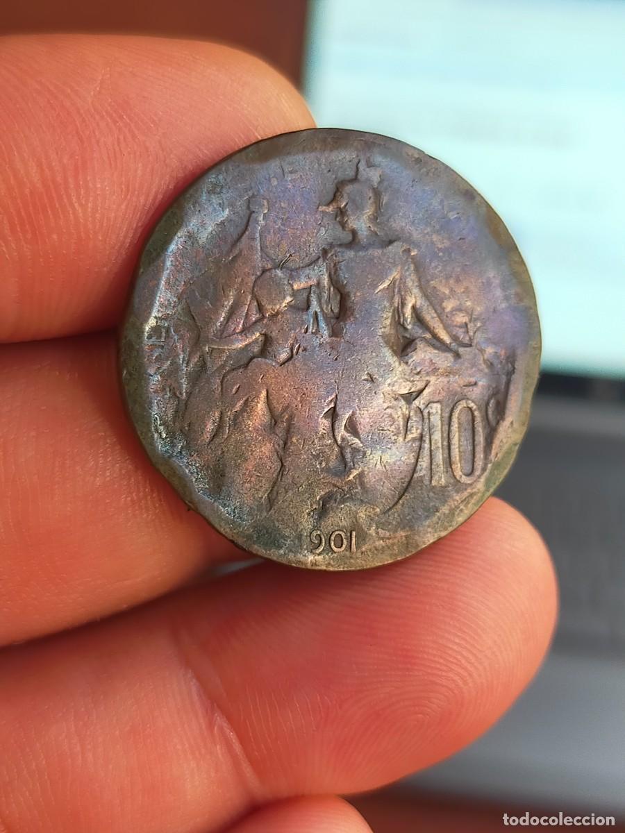 Monedas antiguas de Europa: MONEDA DE 10 DIEZ CENTIMES CENTIMOS FRANCIA 1901 REGULAR CONSERVACION