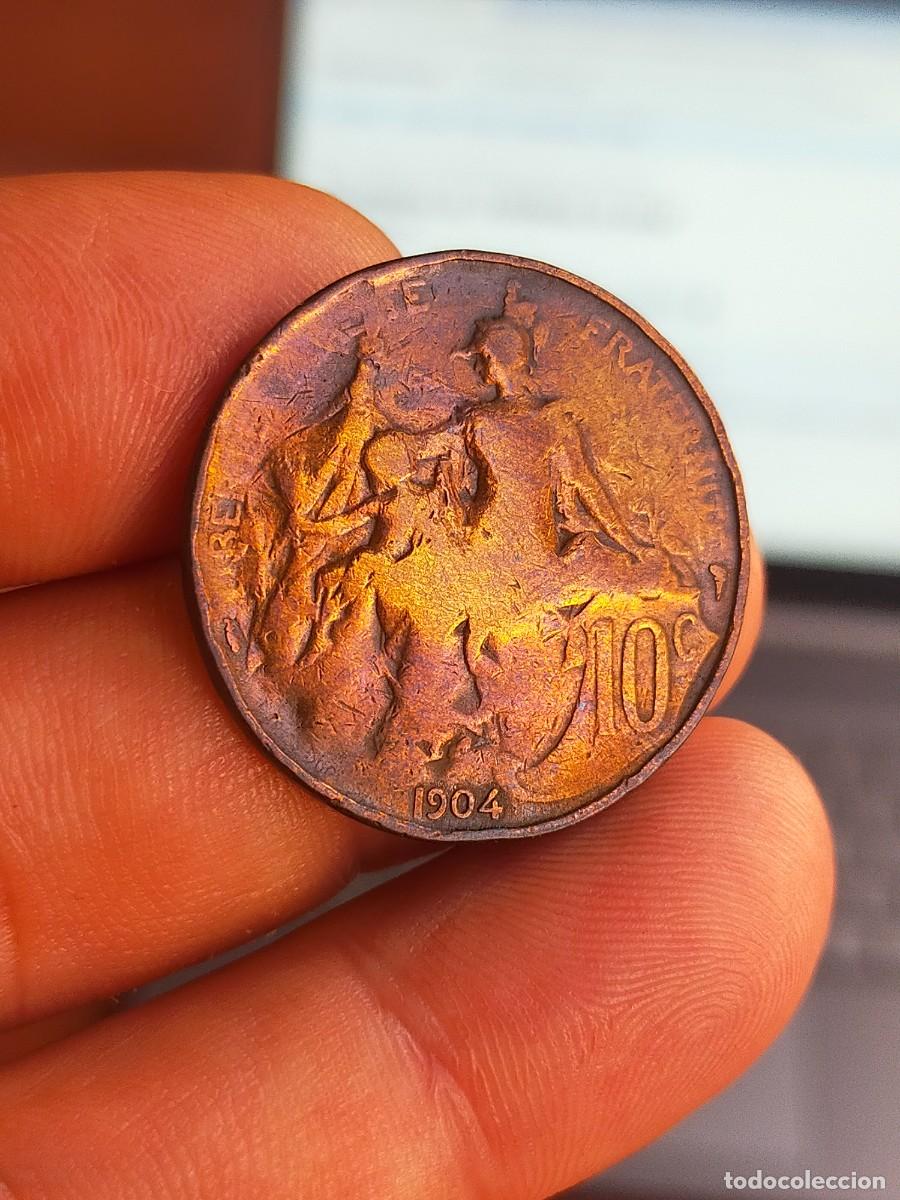 Monedas antiguas de Europa: MONEDA DE 10 DIEZ CENTIMES CENTIMOS FRANCIA 1904 BUENA CONSERVACION