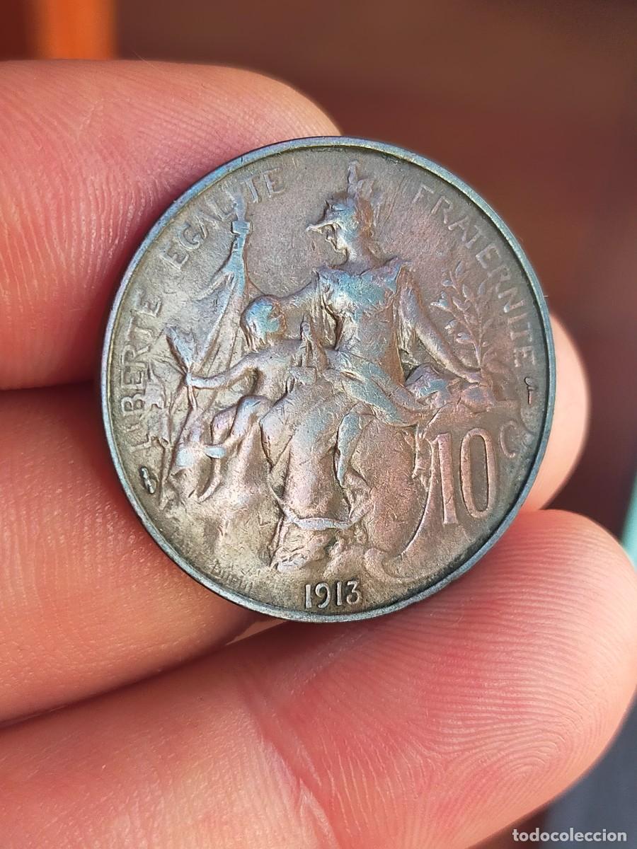 Monedas antiguas de Europa: MONEDA DE 10 DIEZ CENTIMES CENTIMOS FRANCIA 1913 EXCELENTE CONSERVACION