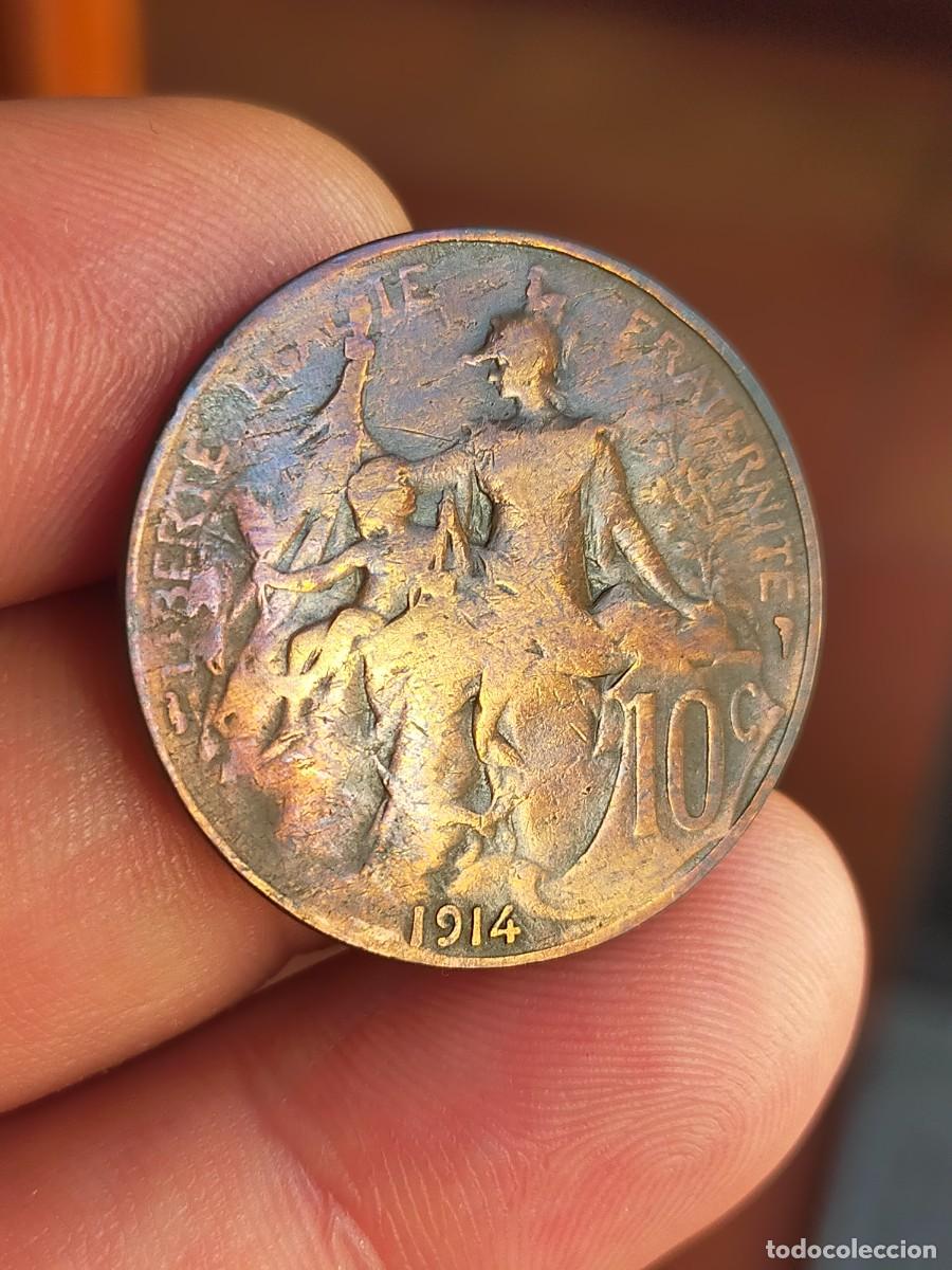 Monedas antiguas de Europa: MONEDA DE 10 DIEZ CENTIMES CENTIMOS FRANCIA 1914 BUENA CONSERVACION