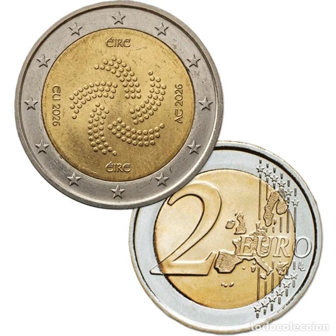 Monedas antiguas de Europa: IRLANDA 2 euro 2026 S/C Presidencia irlandesa del Consejo de la Uni&oacute;n Europea