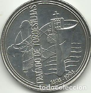 Monedas antiguas de Europa: PORTUGAL - 1000 ESCUDOS - 1994 - TRATADO DE TORDESILHAS - PRATA 0.500 - FOTOS