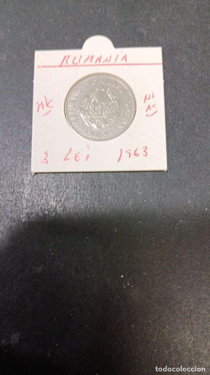 Monedas antiguas de Europa: RUMANIA 3 LEI 1963 BC KM=91 (NIQUEL-ACERO)