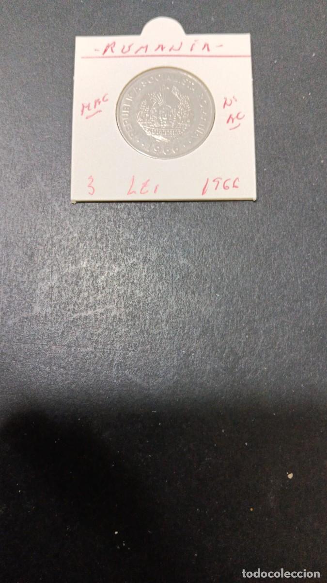 Monedas antiguas de Europa: RUMANIA 3 LEI 1966 MBC KM=96 (NIQUEL-ACERO)
