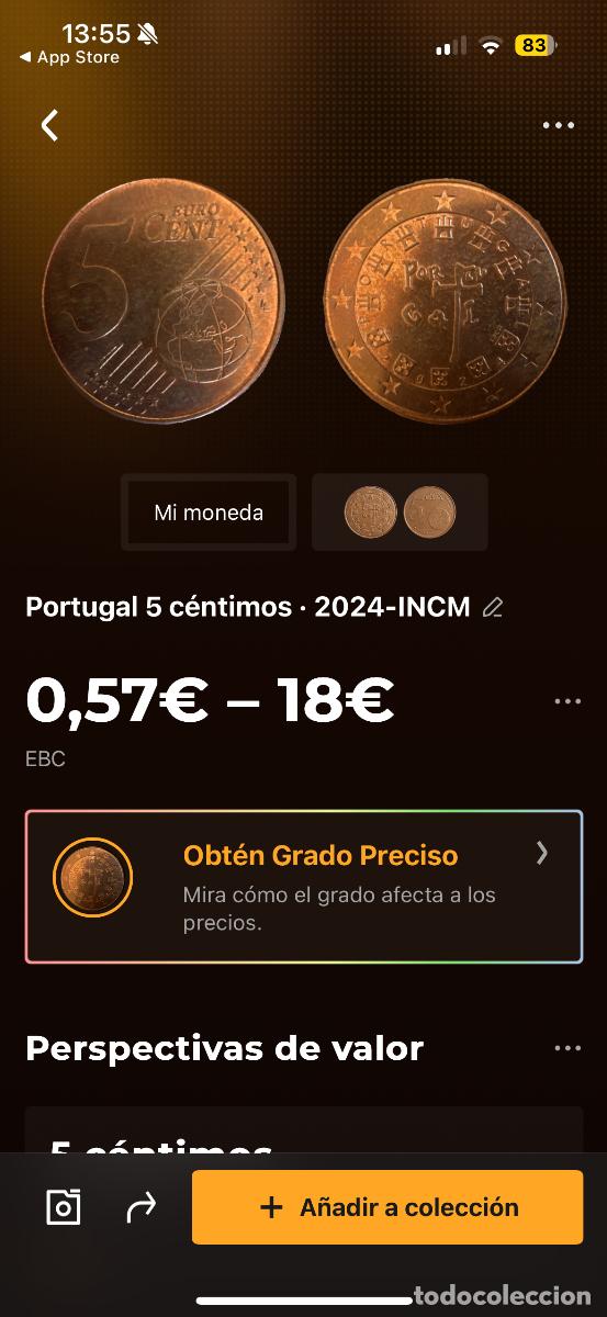 Monedas antiguas de Europa: Moneda 5cts Portugal