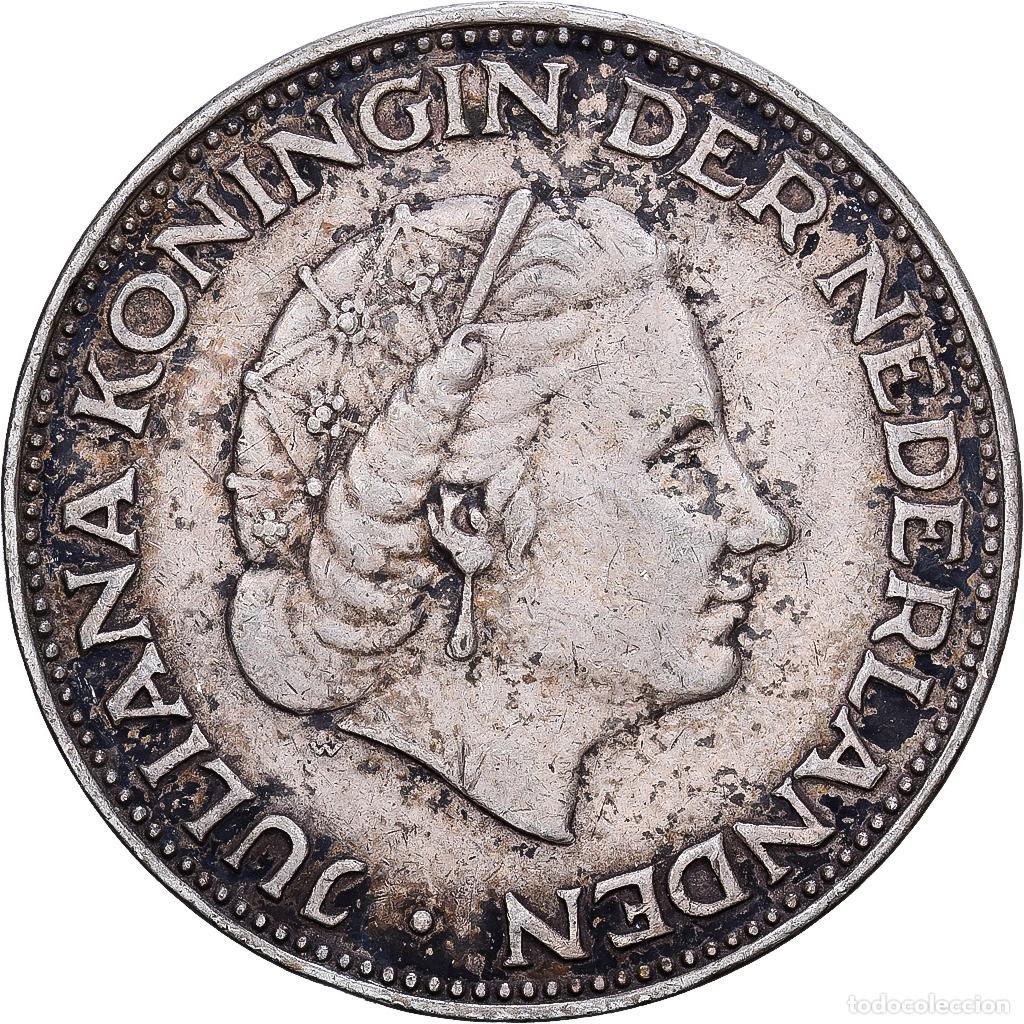 Monedas antiguas de Europa: [#1540087] Pa&iacute;ses Bajos, Juliana, 2-1/2 Gulden, 1961, Plata, BC+, KM:185