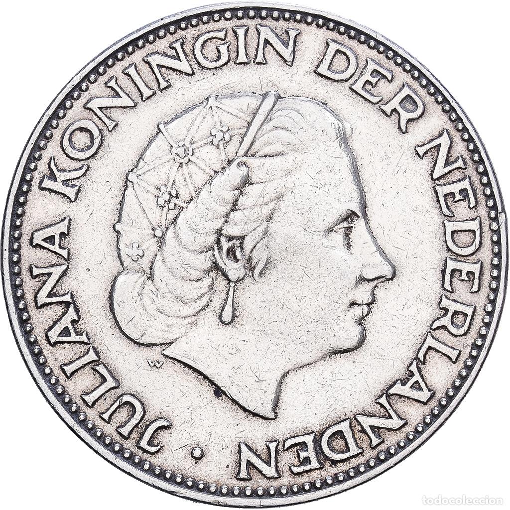 Monedas antiguas de Europa: [#1540088] Pa&iacute;ses Bajos, Juliana, 2-1/2 Gulden, 1959, Plata, BC+, KM:185