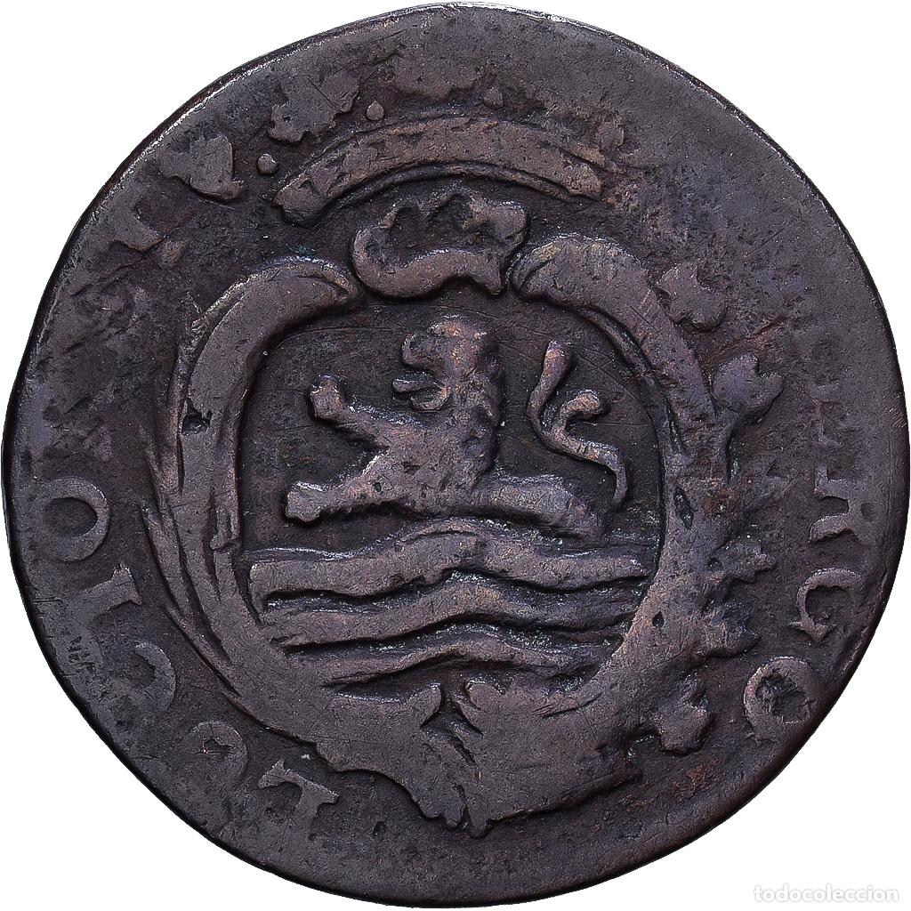 Monedas antiguas de Europa: [#139856] Province of Zeeland, 1 Duit, 1781, Middelbourg, Cobre, BC+, KM:101.1
