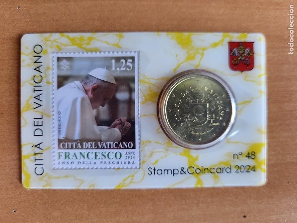 Monedas antiguas de Europa: VATICANO 2024 x Sello + coin card euro - n&ordm; 48