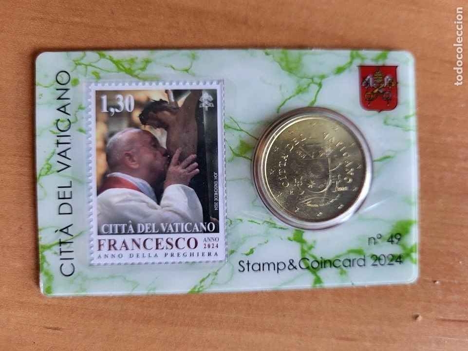 Monedas antiguas de Europa: VATICANO 2024 x Sello + coin card euro - n&ordm; 49