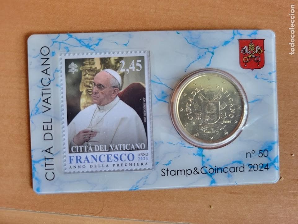 Monedas antiguas de Europa: VATICANO 2024 x Sello + coin card euro - n&ordm; 50