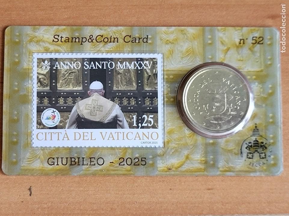 Monedas antiguas de Europa: VATICANO 2025 x Sello + coin card euro - n&ordm; 52