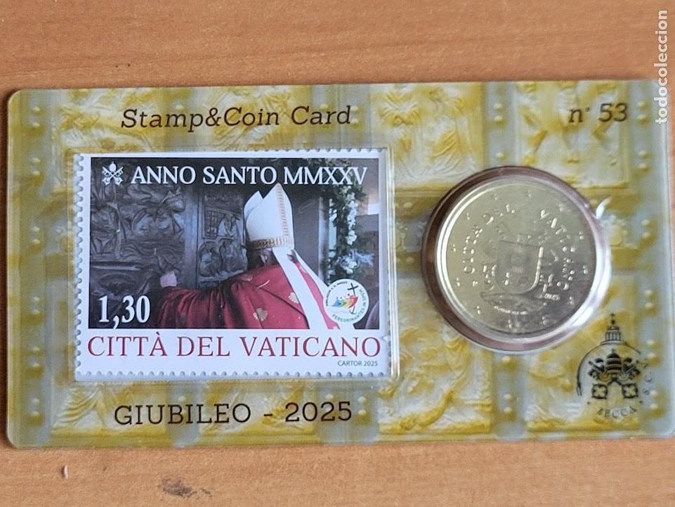 Monedas antiguas de Europa: VATICANO 2025 x Sello + coin card euro - n&ordm; 53