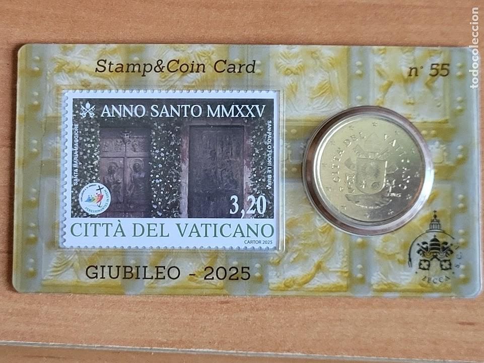 Monedas antiguas de Europa: VATICANO 2025 x Sello + coin card euro - n&ordm; 55