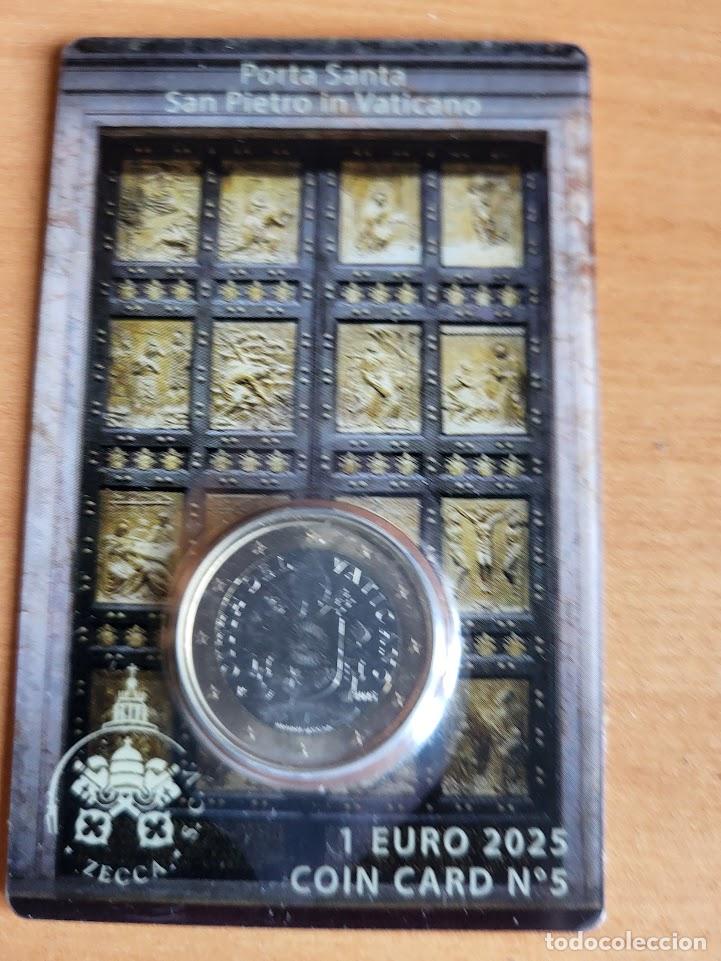 Monedas antiguas de Europa: VATICANO 2025 x Coin card Puerta Santa, n&ordm;5, 1 euro