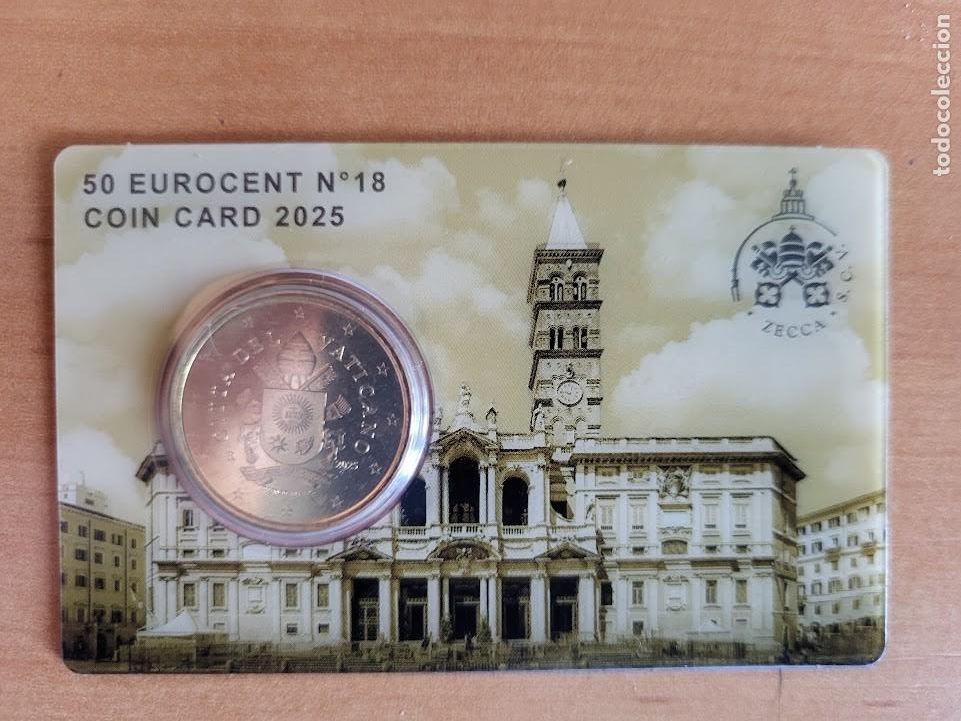 Monedas antiguas de Europa: Vaticano 2025 - Coincard euro Jubileo - A&ntilde;o Santo. n&uacute;mero 18