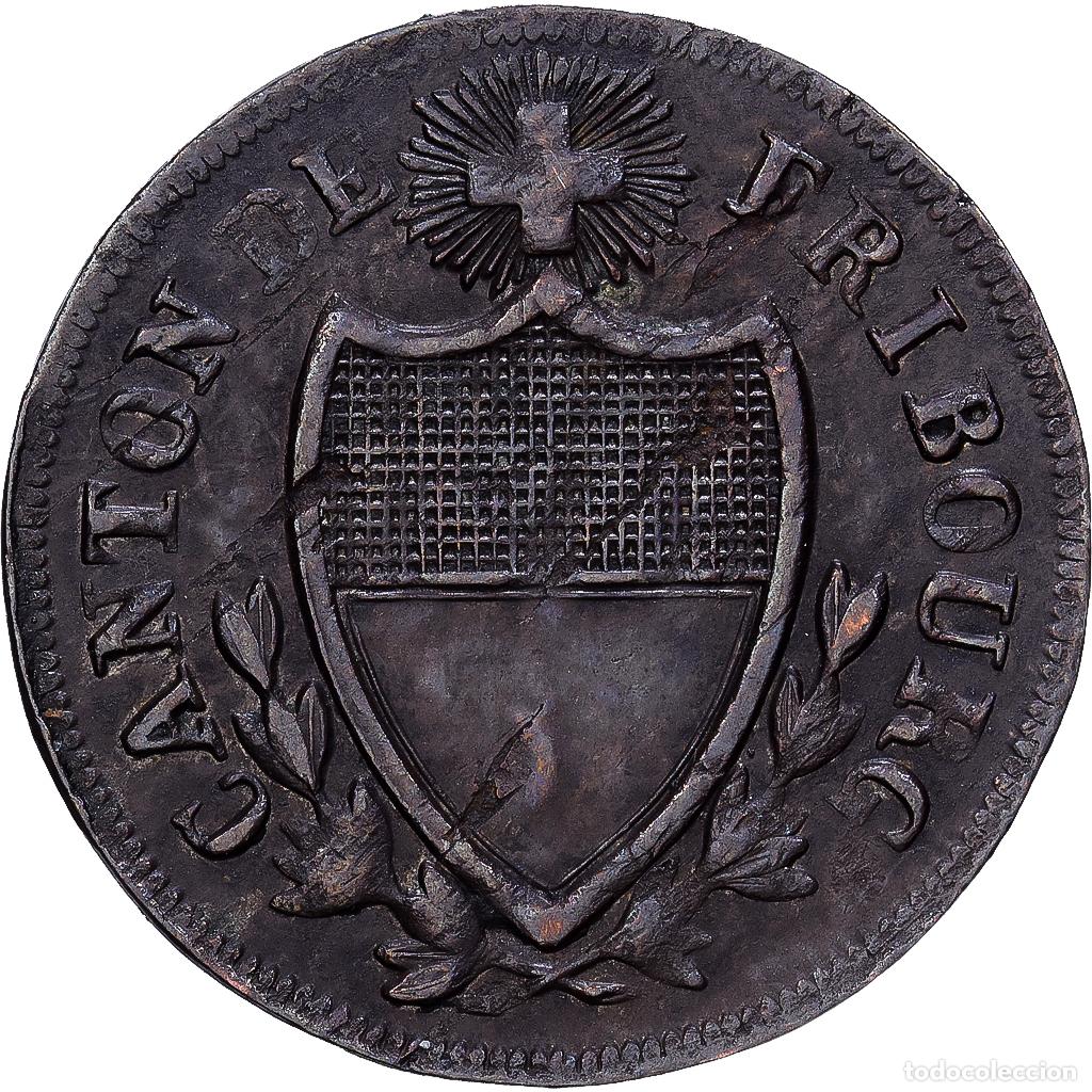 Monedas antiguas de Europa: [#139913] City of Fribourg, 2-1/2 Rappen, 1846, Vell&oacute;n, BC+, KM:91