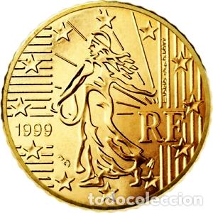 Monedas antiguas de Europa: 20 centimos de Francia a&ntilde;o 1999 SC