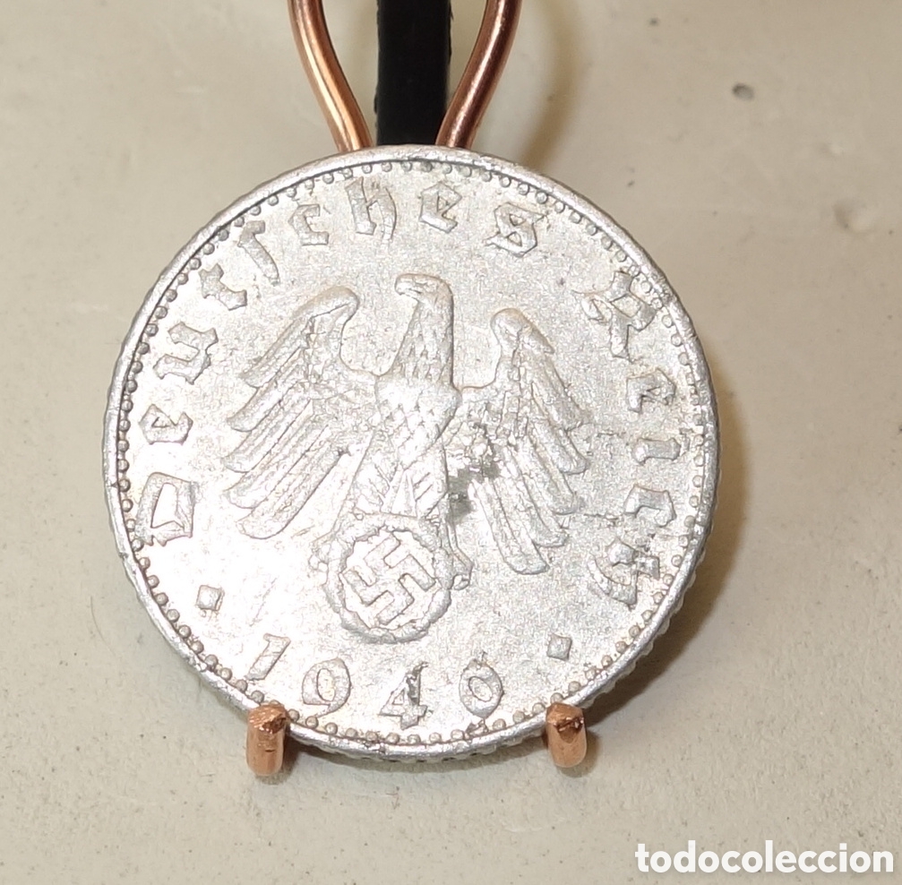 Monedas antiguas de Europa: moneda alemana 50 ReichsPfenning a&ntilde;o 1940