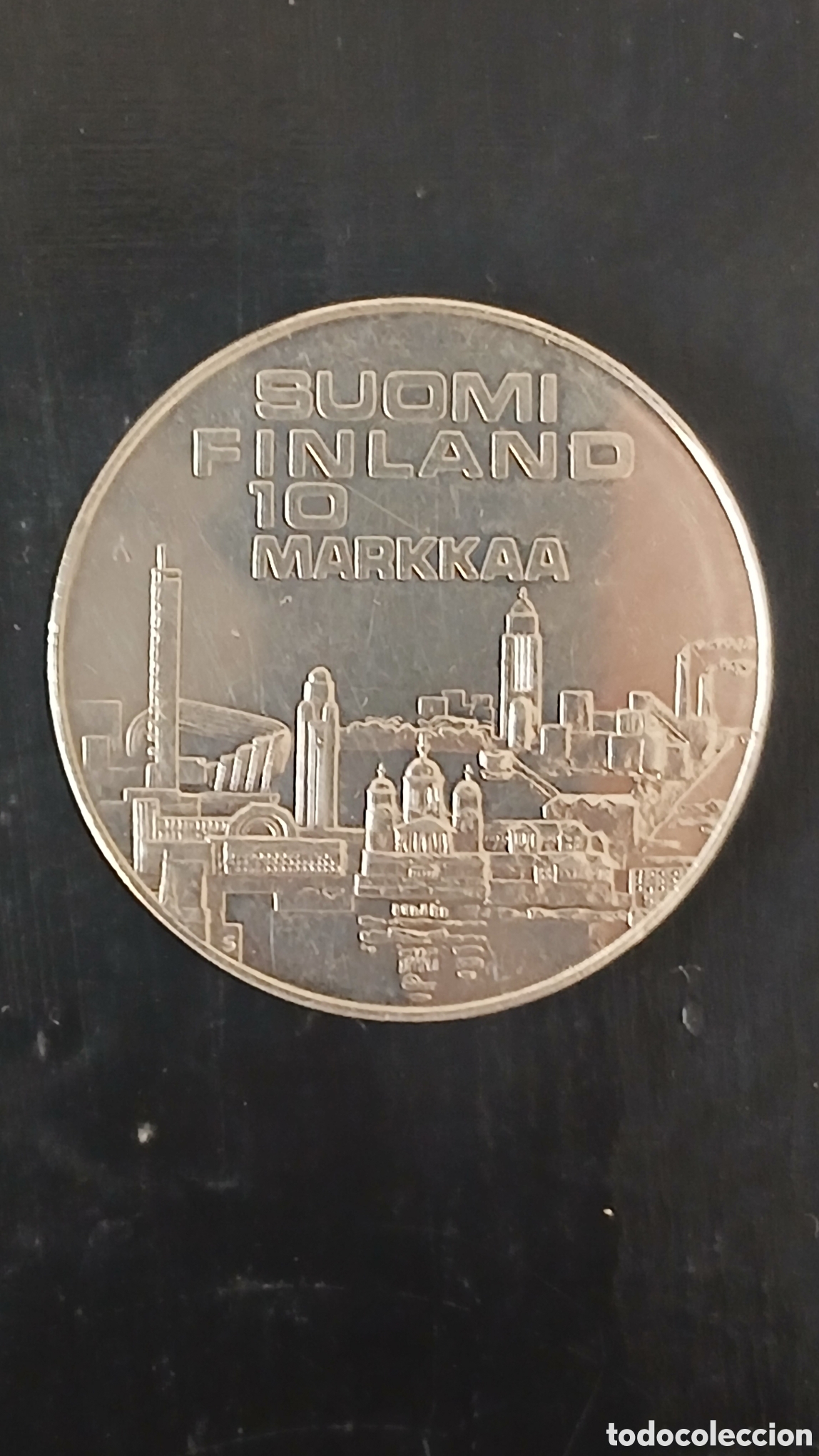 Monedas antiguas de Europa: 10 Marcos Finlandia 1971 Plata EMX Helsinki Campeonato Europeo Atletismo