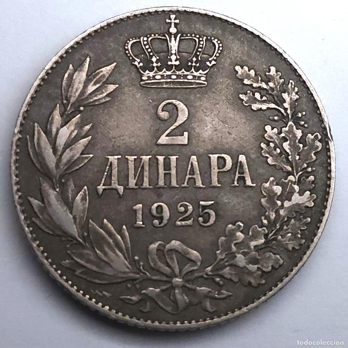 Monedas antiguas de Europa: MONEDA YUGOSLAVIA 2 DINARA 1925 - Foto 2