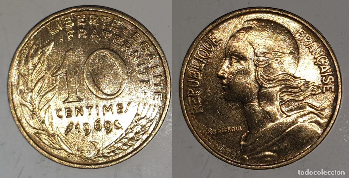 Monedas antiguas de Europa: Moneda 10 C&eacute;ntimos 1969 - Francia - Marianne (Lagriffoul / Dieudonn&eacute;) - KM# 929