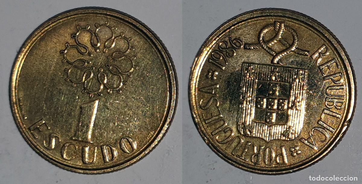 Monedas antiguas de Europa: Moneda 1 Escudo 1986 - Portugal - Lat&oacute;n-N&iacute;quel - KM# 631