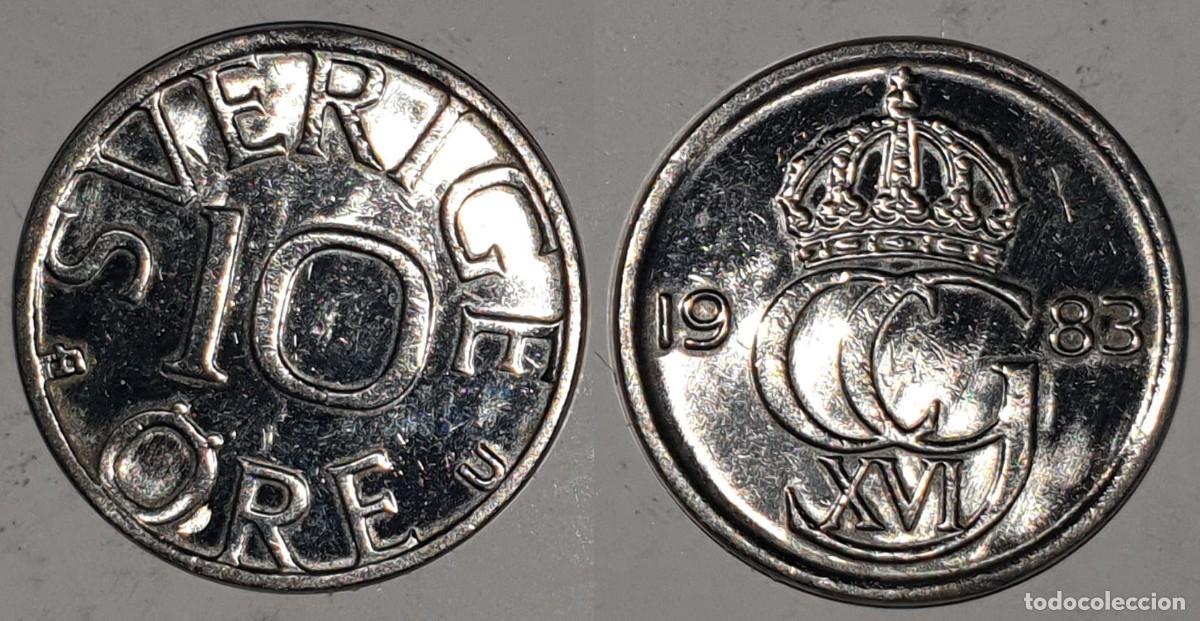 Monedas antiguas de Europa: Moneda 10 &Ouml;re 1983 - Suecia - Carlos XVI Gustavo - Cupron&iacute;quel - KM# 854