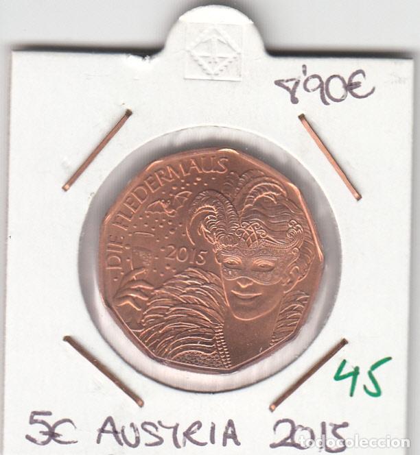 Monedas antiguas de Europa: CREU0045 MONEDA AUSTRIA 5 EUROS SIN CIRCULAR 2015