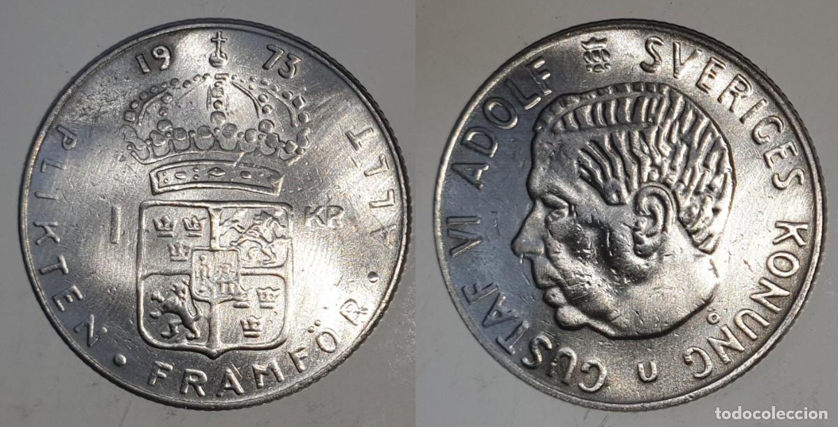 Monedas antiguas de Europa: Moneda 1 Corona (Krona) 1973 - Suecia - Gustavo VI Adolfo - KM# 826a