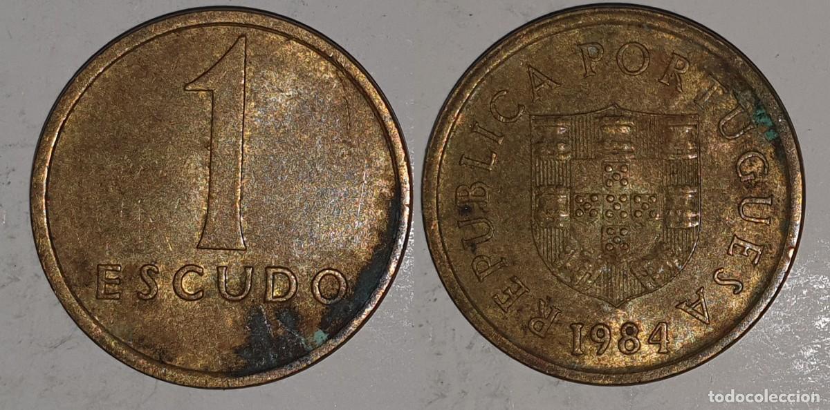 Monedas antiguas de Europa: Moneda 1 Escudo 1984 - Portugal - N&iacute;quel-Lat&oacute;n - KM# 614