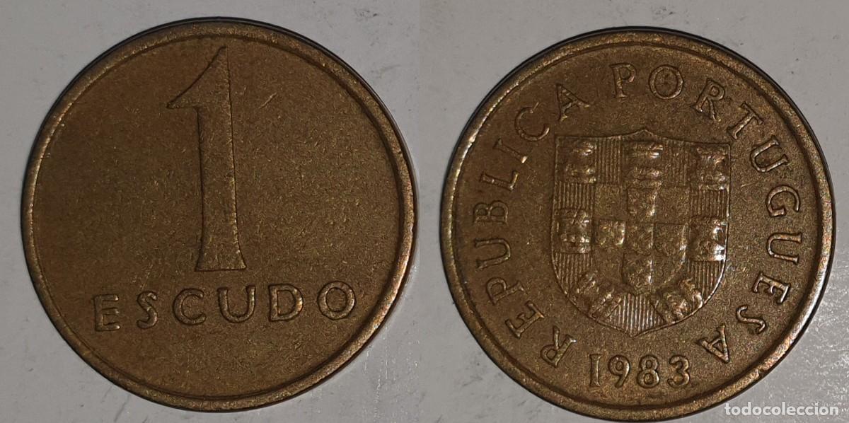 Monedas antiguas de Europa: Moneda 1 Escudo 1983 - Portugal - N&iacute;quel-Lat&oacute;n - KM# 614