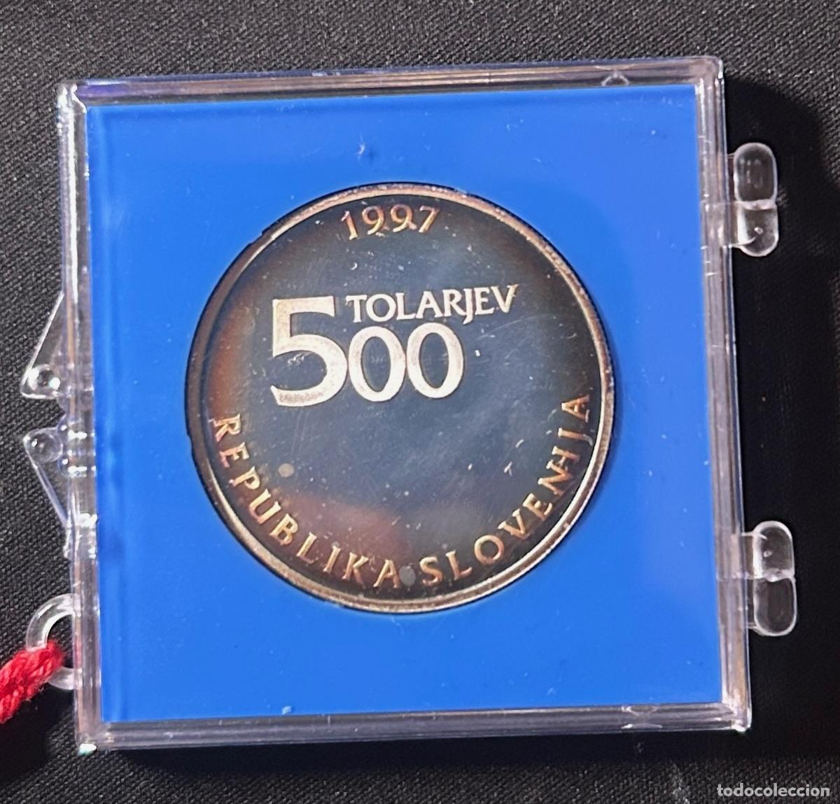 Monedas antiguas de Europa: CREXP743 MONEDA ESLOVENIA 500 TOLARJEV 1997 PROOF EN CAPSULA CON CERTIFICADO