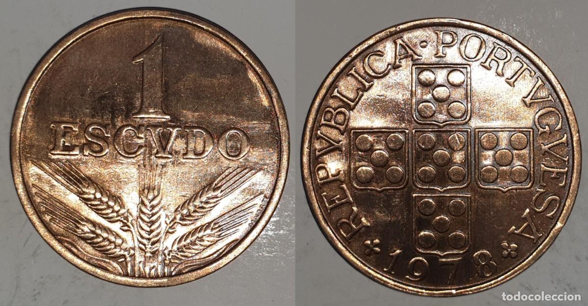 Monedas antiguas de Europa: Moneda 1 Escudo 1978 - Portugal - Bronce - KM# 597