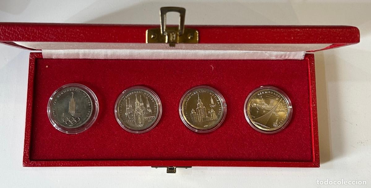 Monedas antiguas de Europa: CREXP563 ESTUCHE 4 MONEDAS RUSIA RUBLOS 1980
