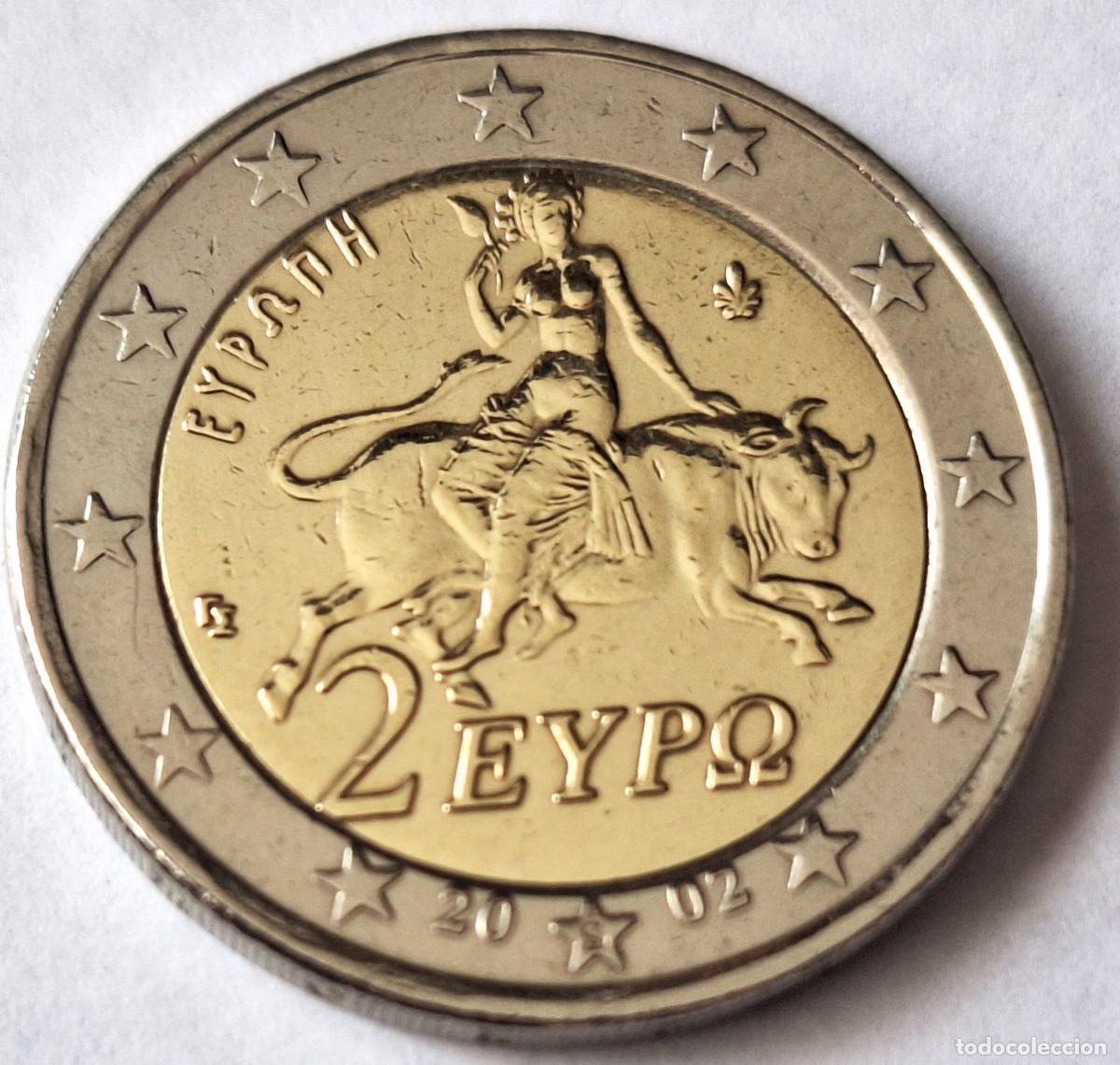 Monedas antiguas de Europa: GRECIA - MONEDA DE 2 EUROS DEL A&Ntilde;O 2002 - CON MARCA &rdquo;S&rdquo; - BIEN CONSERVADA
